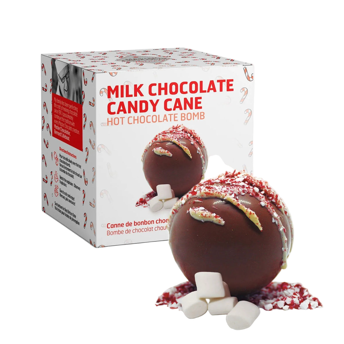 Hot Chocolate Bomb - Milk Candy Cane