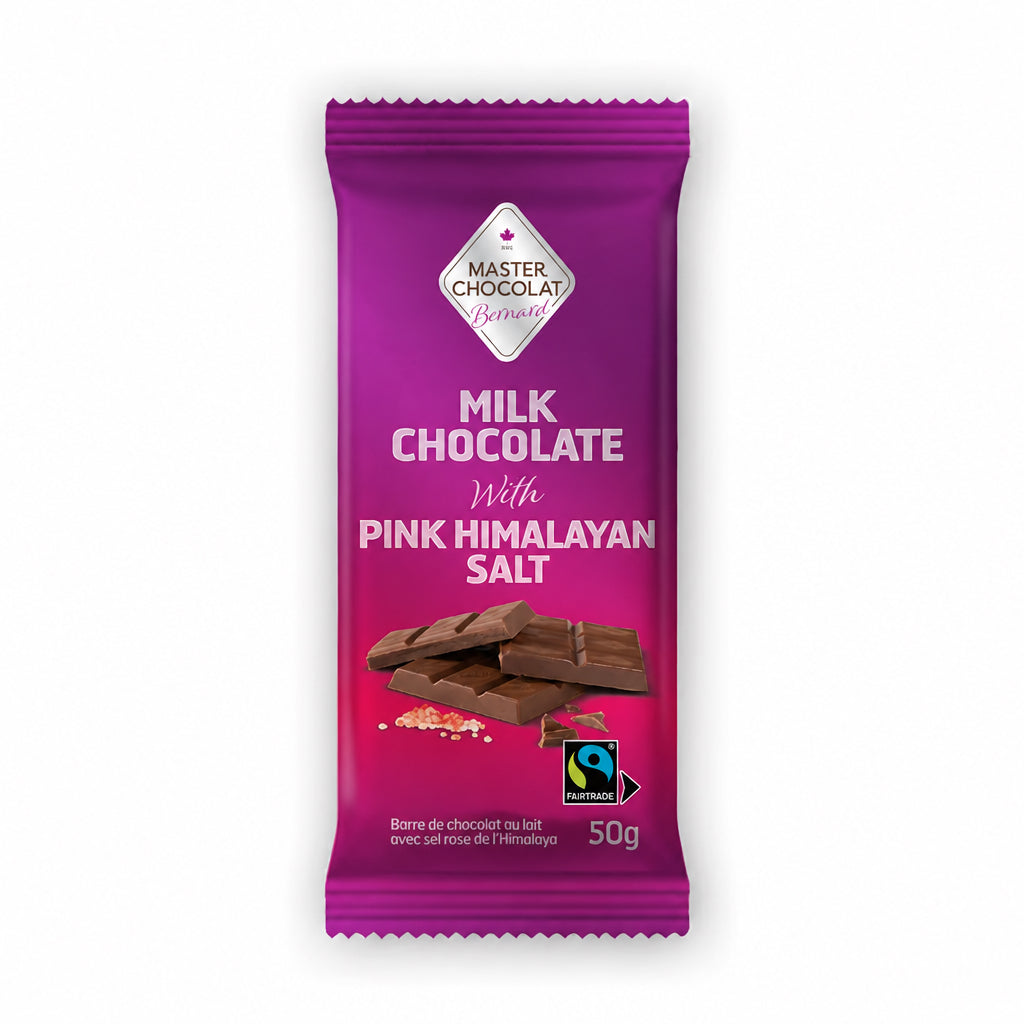 Milk Chocolate Bar with Pink Himalayan Salt
