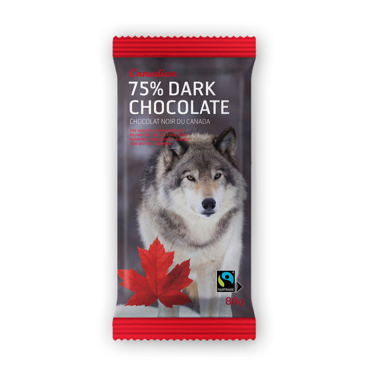 Wolf Dark 75% Chocolate Bar